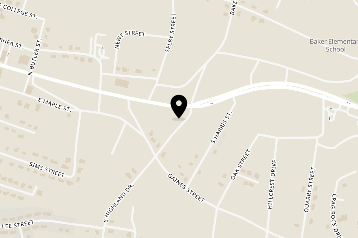 Map showing the location of Corner Cantina - Mexican Grill on 315 E Bockman Wy in Sparta